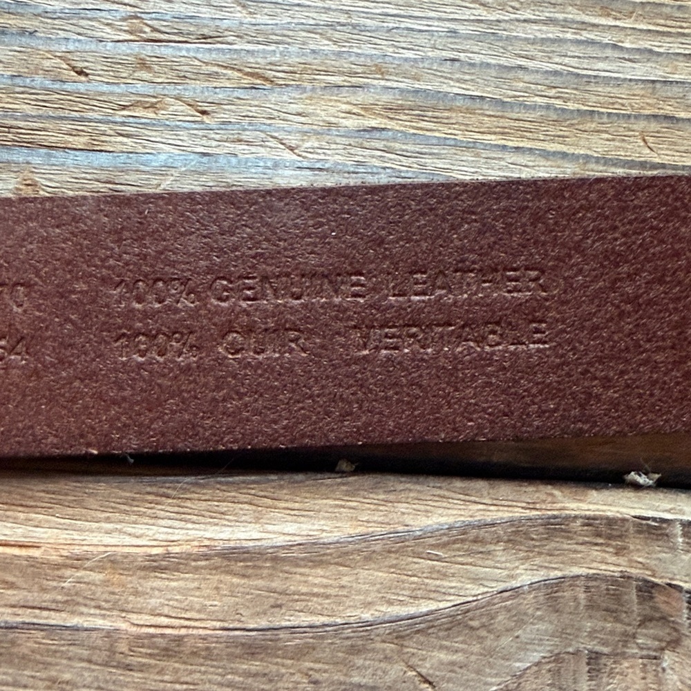 BDG Tan Leather Belt with Gold Buckle - Picture 6 of 7